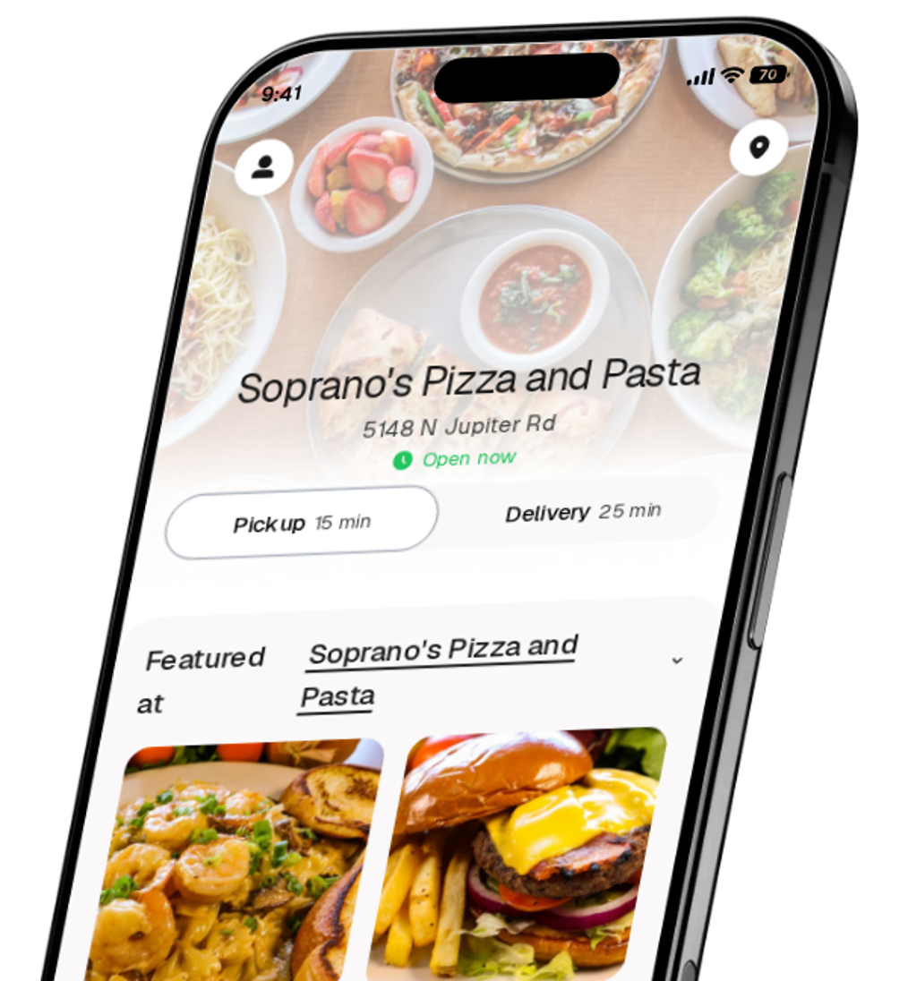 Soprano's Pizza and Pasta app preview