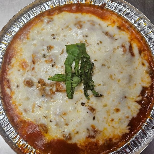 Lunch Lasagna with Salad.